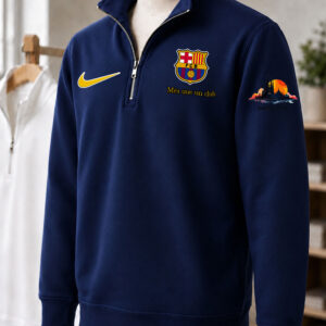 Sudadera Nike del FC Barcelona Bordada con Media Cremallera